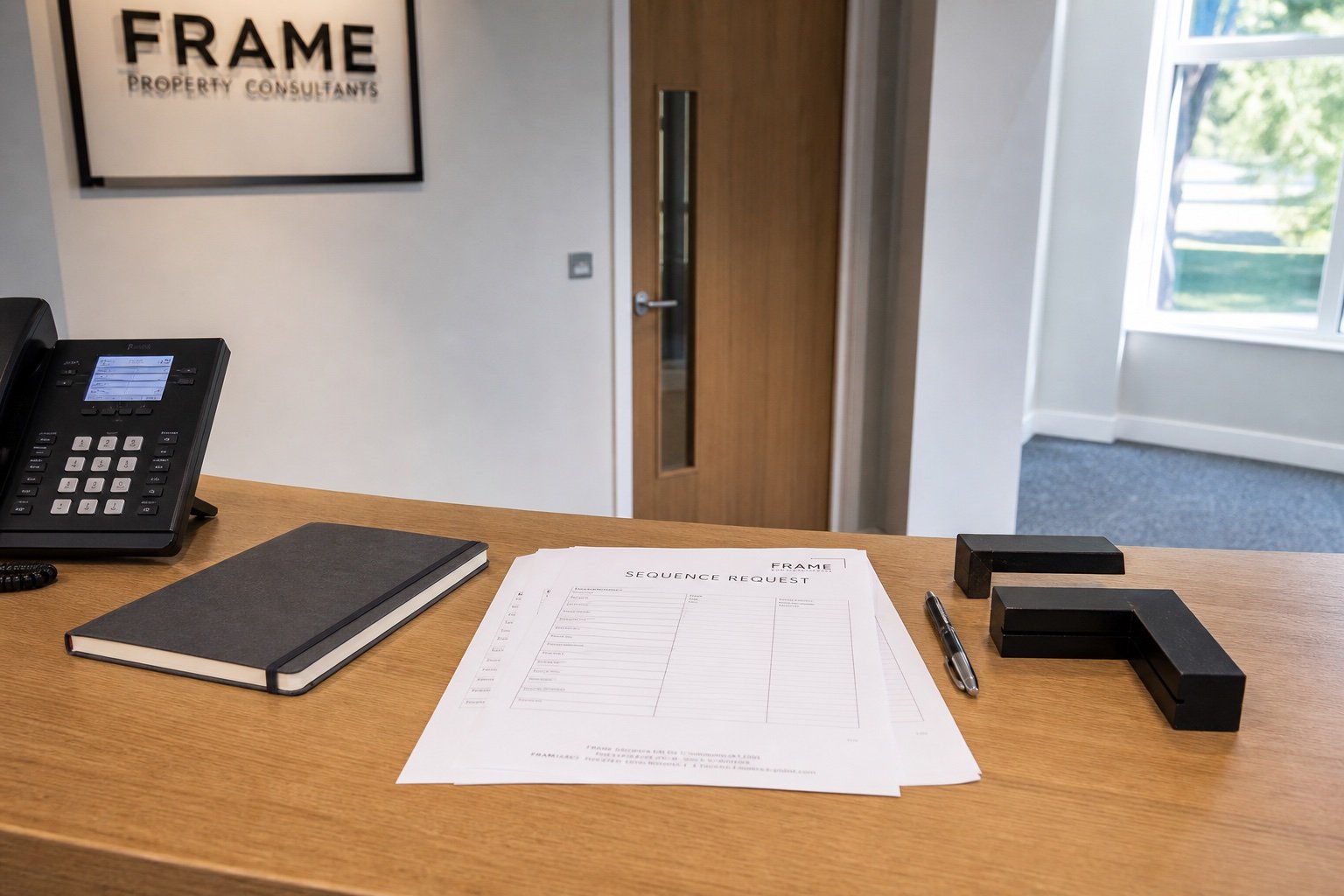 Planning desk ready for a sequence request